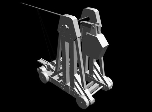 treybuchet 3d max - Treybuchet by Sjors boomschors